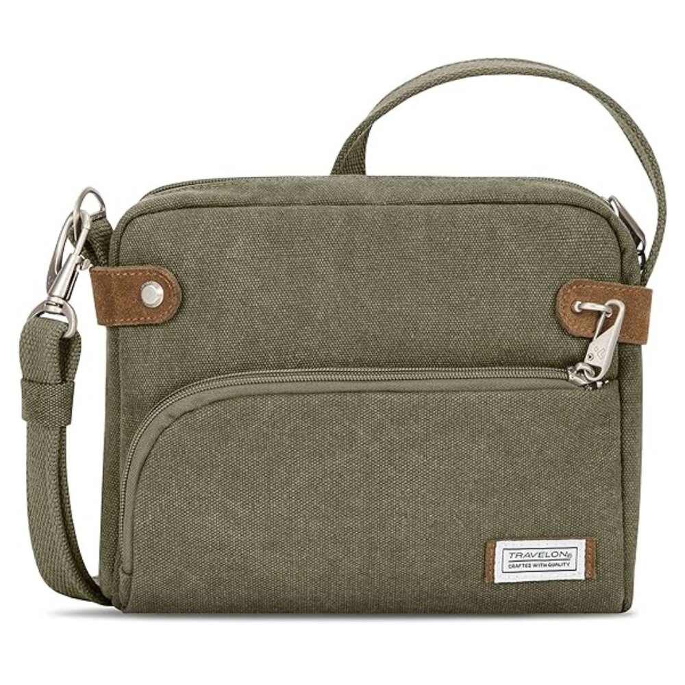 Travelon Anti-Theft Heritage Crossbody Bag, Sage Green